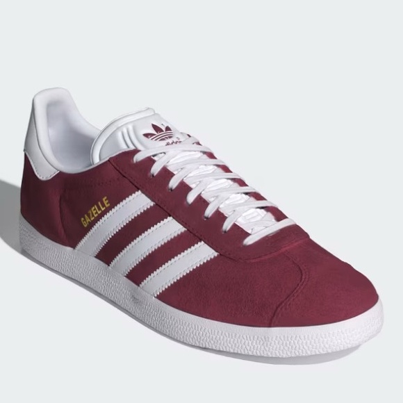 Burgundy & White Gazelle Shoes - Picture 6 of 10
